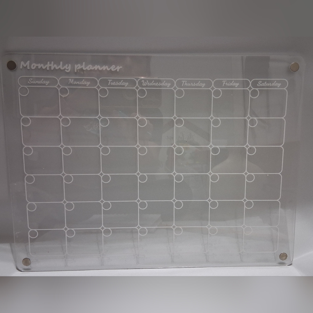 Clear Acrylic Monthly Planner Board